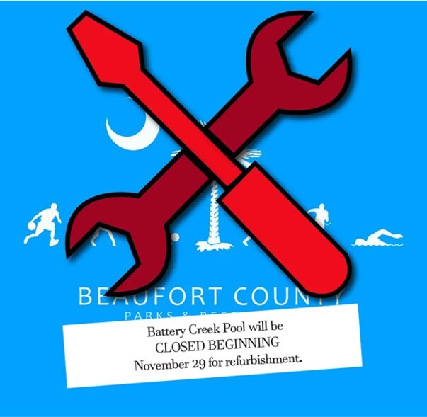 Beaufort County: Beaufort County’s Battery Creek Pool to Close for Repairs Monday, November 29