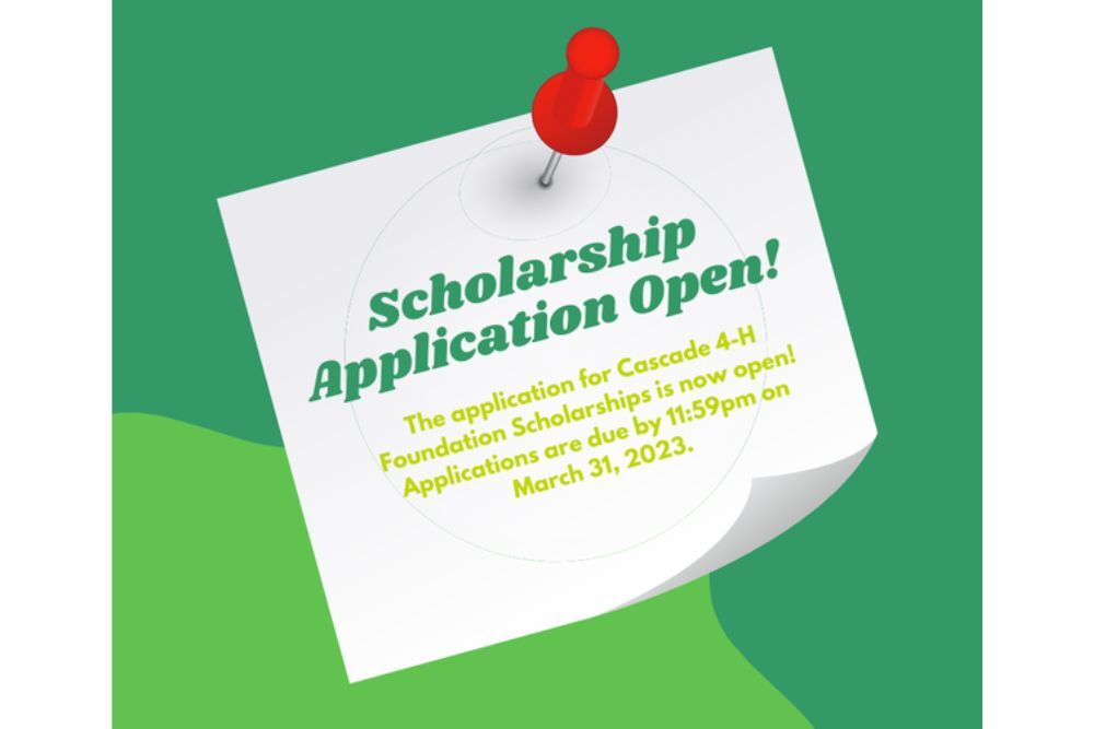 Cascade 4-H Foundation Scholarships is Now Open