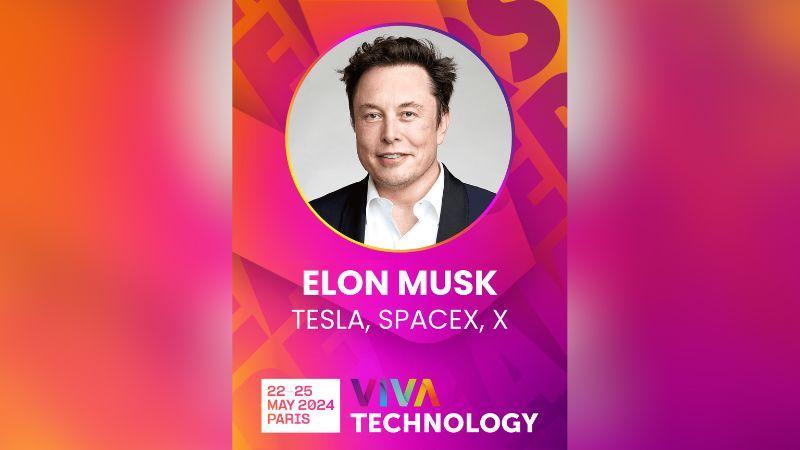 Elon Musk appears at VivaTech 2024 for interactive Q&A session. - Viva Technology/VivaTech 2024