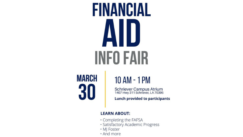 Financial Aid Info Fair on March 30, 2023