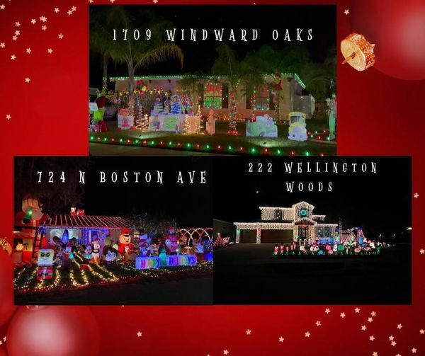 Tabulating the judge’s scores for the winner of our inaugural Holiday Lighting Contest