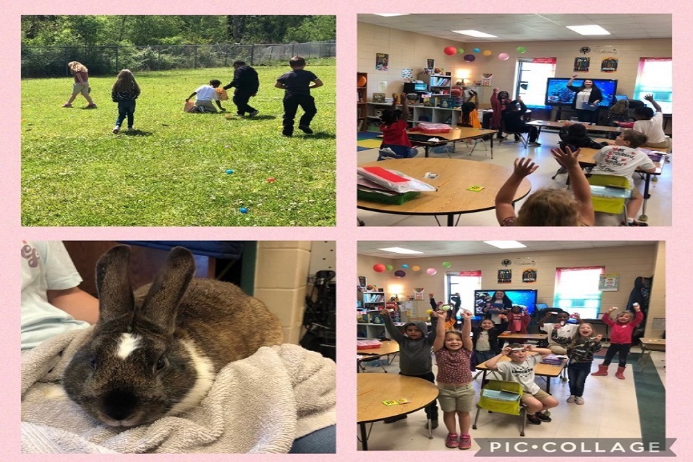 Mrs. Findley’s First-grade Class at Les Had a Blast Catching Easter Eggs
