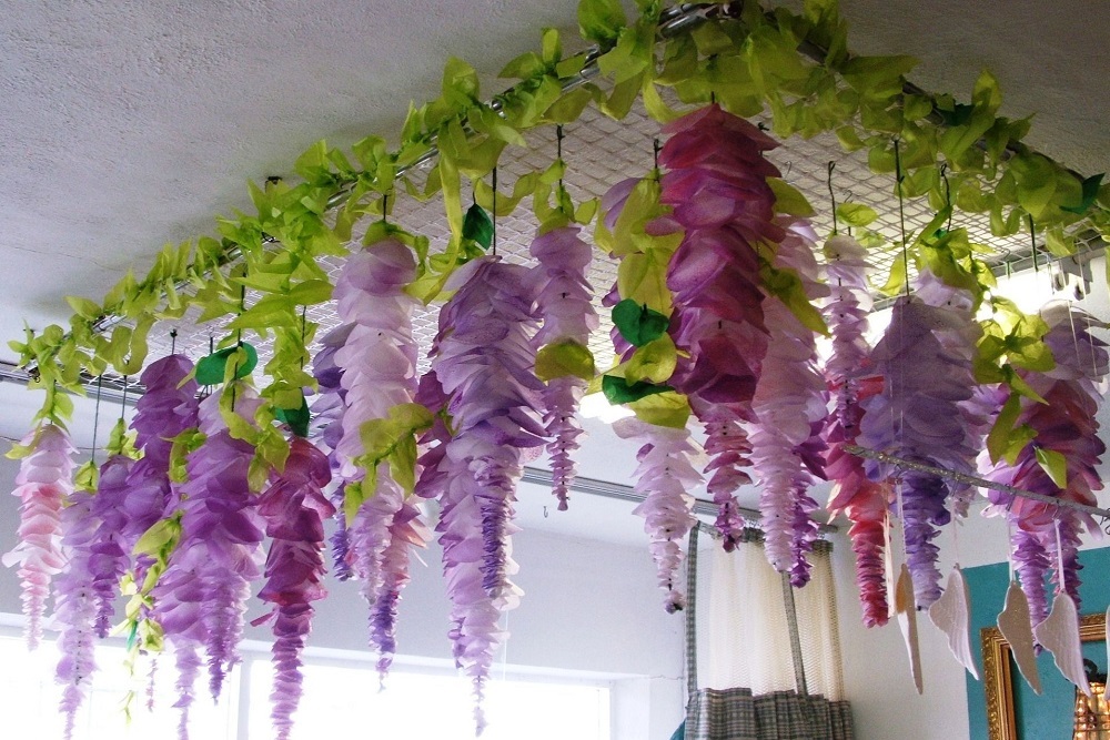 Crepe Paper Wisteria Hangings to be held May 11