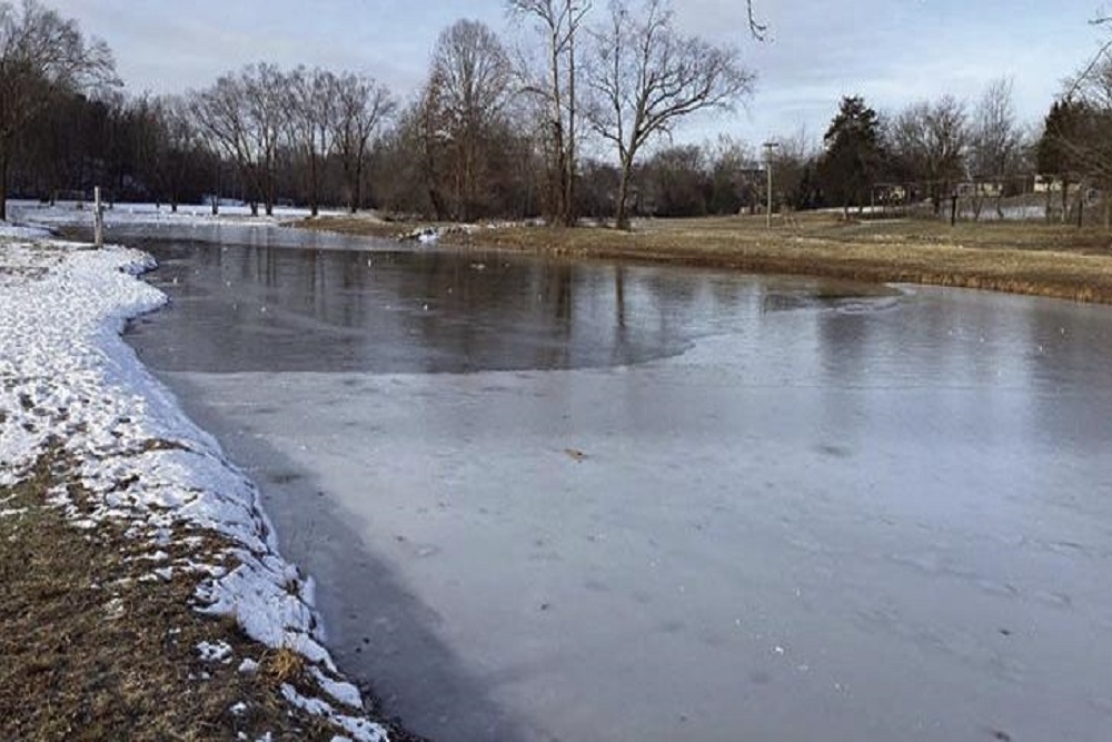 Dangerous Ice at Yowell Meadow Park Pond, Lake Pelham and Mountain Run Lake: 2/1/2022 Dangerous Ice at Yowell Meadow Park Pond, Lake Pelham and Mountain Run Lake: 2/1/2022