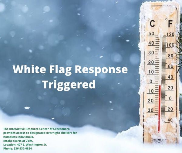 CITY OF GREENSBORO: White Flag Response Triggered