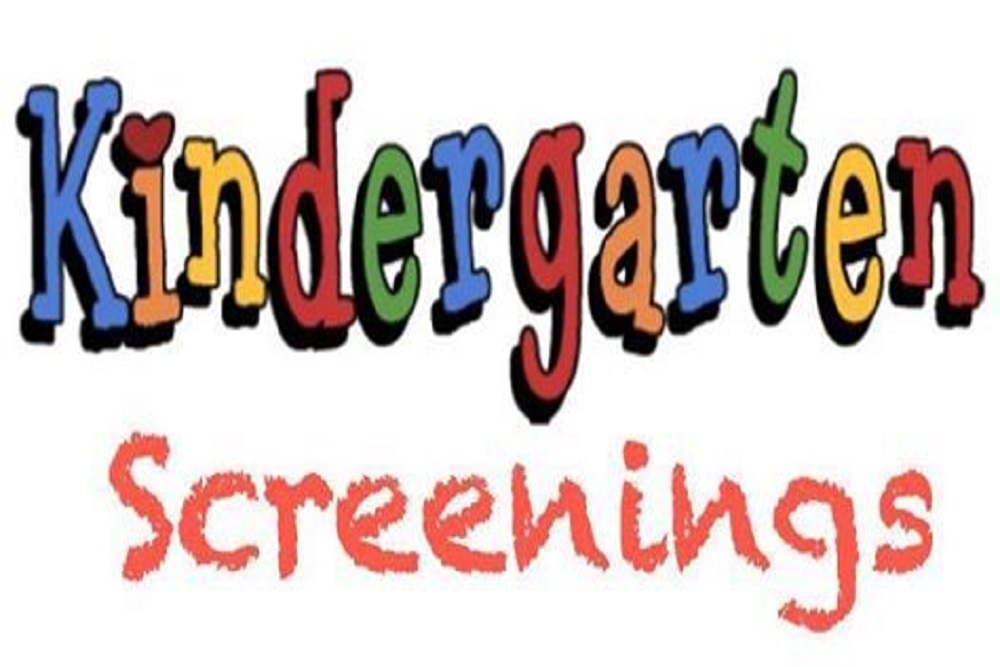 Kindergarten Screening (No School Kindergarten Only) to be held May 9