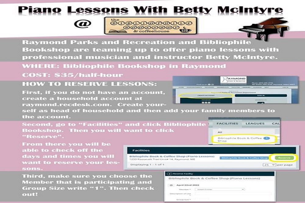 Sebago Lakes Region Chamber of Commerce Piano Lessons with Betty McIntyre