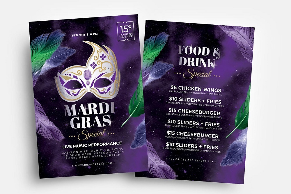 Mardi Gras Menu to be held Feb 25