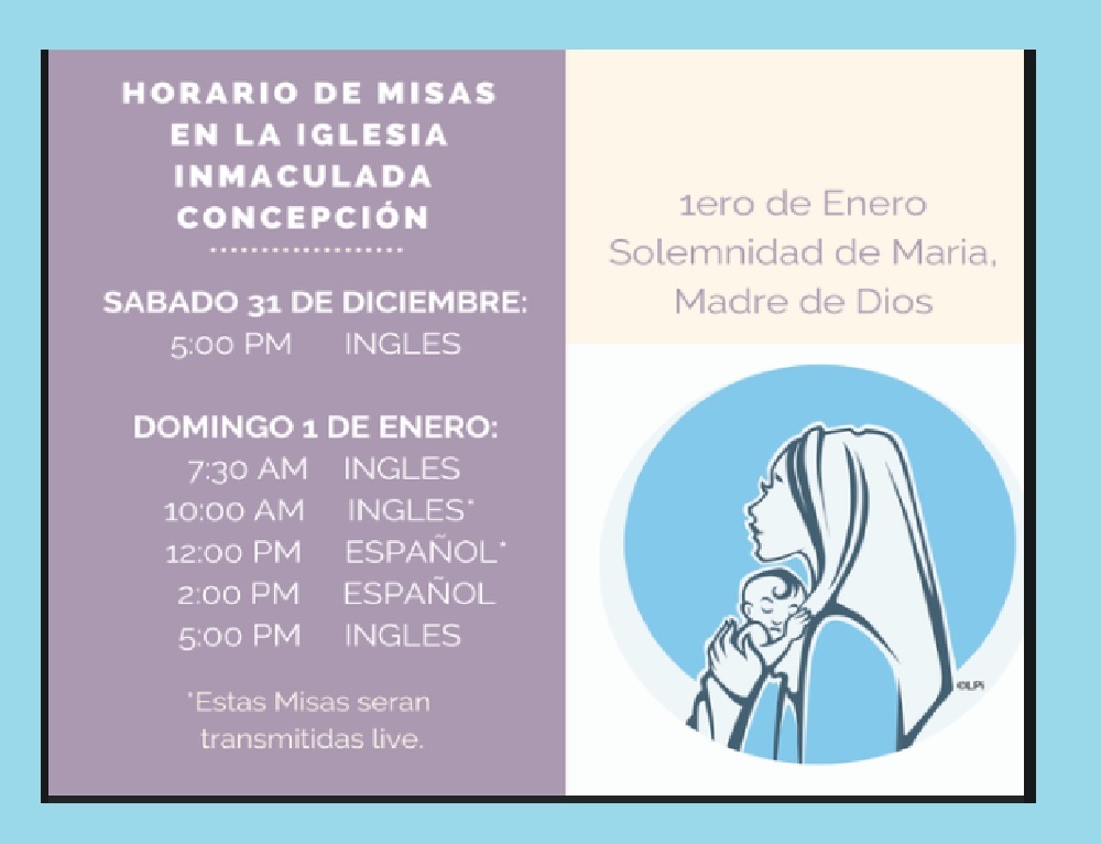 IMMACULATE CONCEPTION CHURCH – FORT SMITH: January 1st Solemnity of Mary, Mother of God IMMACULATE CONCEPTION CHURCH – FORT SMITH: January 1st Solemnity of Mary, Mother of God
