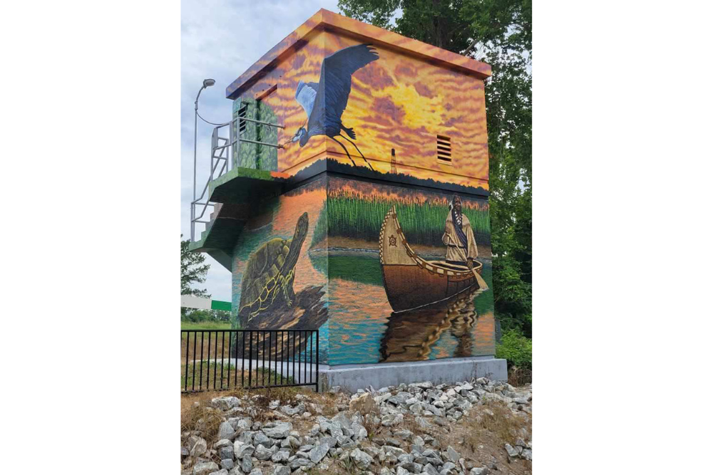 Dougherty County Hires Local Artist to Complete Art Mural on Radium Springs Lift Station Dougherty County Hires Local Artist to Complete Art Mural on Radium Springs Lift Station