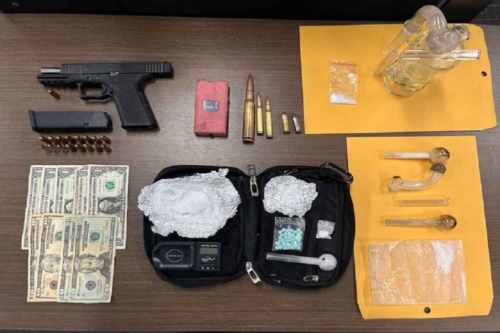 White Pick-Up Truck and Red Pick-Up Truck Driving Slowly White Pick-Up Truck and Red Pick-Up Truck Driving Slowly