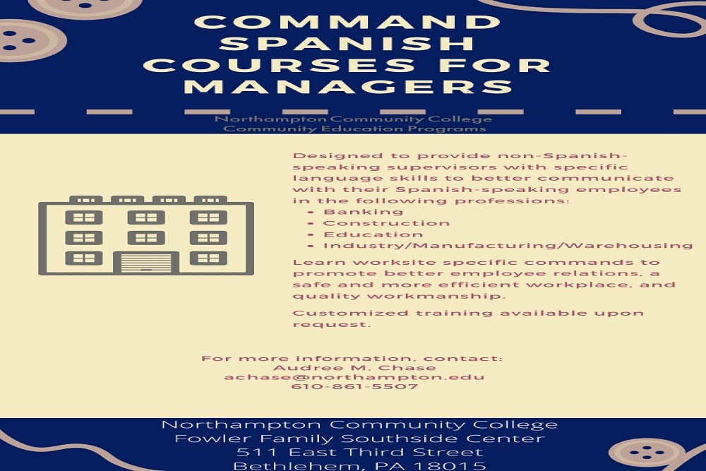 Command Spanish for: Manufacturing, Banking, Retail, Education, Construction, and Warehousing Industries on October 12 Command Spanish for: Manufacturing, Banking, Retail, Education, Construction, and Warehousing Industries on October 12