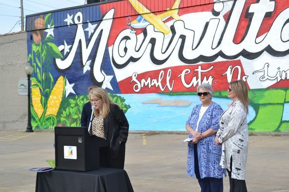 “Morrilton. Small City. No Limits.” mural in downtown Morrilton