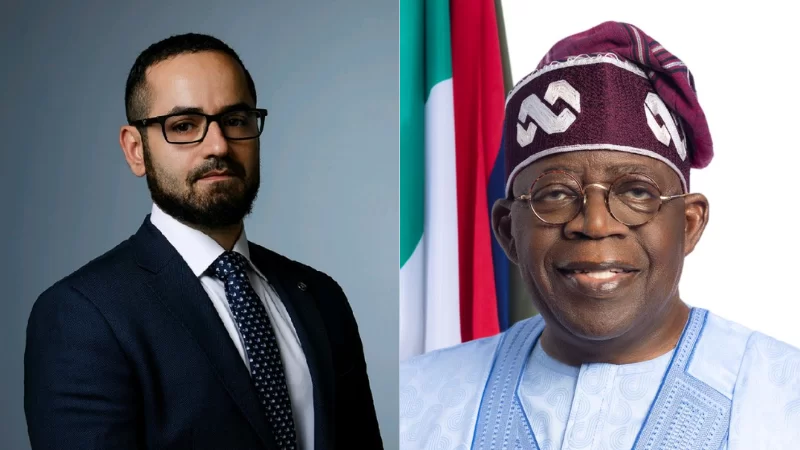 Binance Head of Financial Crime Compliance Tigran Gambaryan (left) and Nigerian President Bola Ahmed Tinubu (right) - LinkedIn/tigran-gambaryan, statehouse.gov.ng
