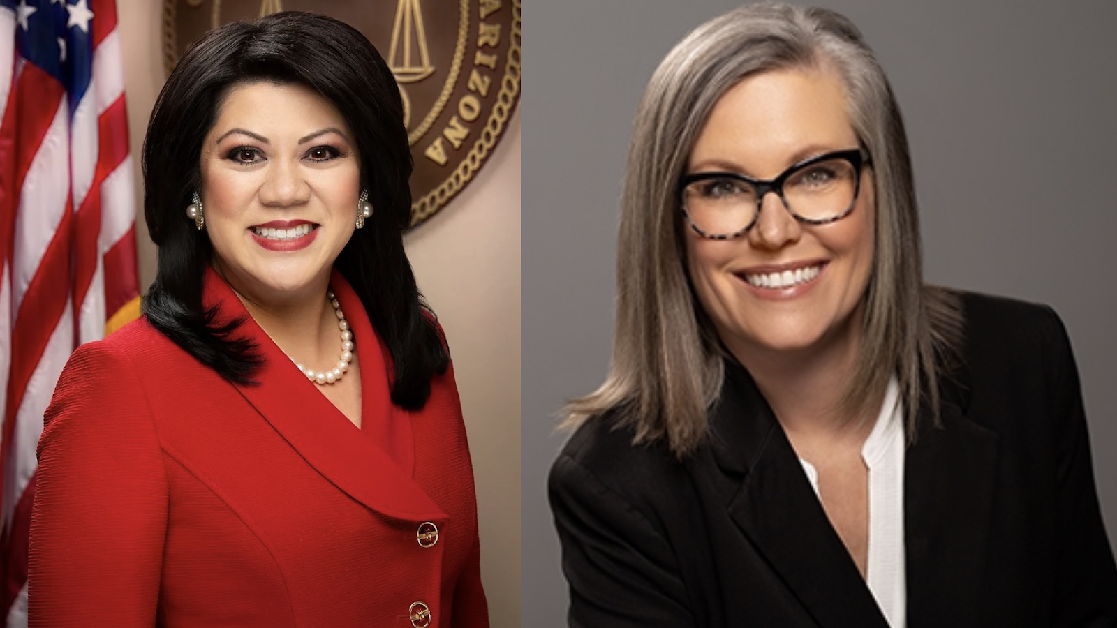 Arizona Treasurer Kimberly Yee and Gov. Katie Hobbs