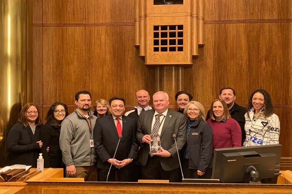 Ramsey County: Board of Commissioners recognized retiring Director of Community Corrections John Klavins