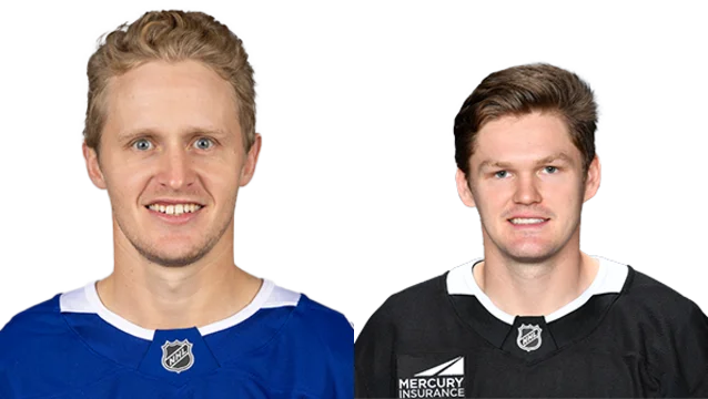 Mikey Anderson and Jake Guentzel