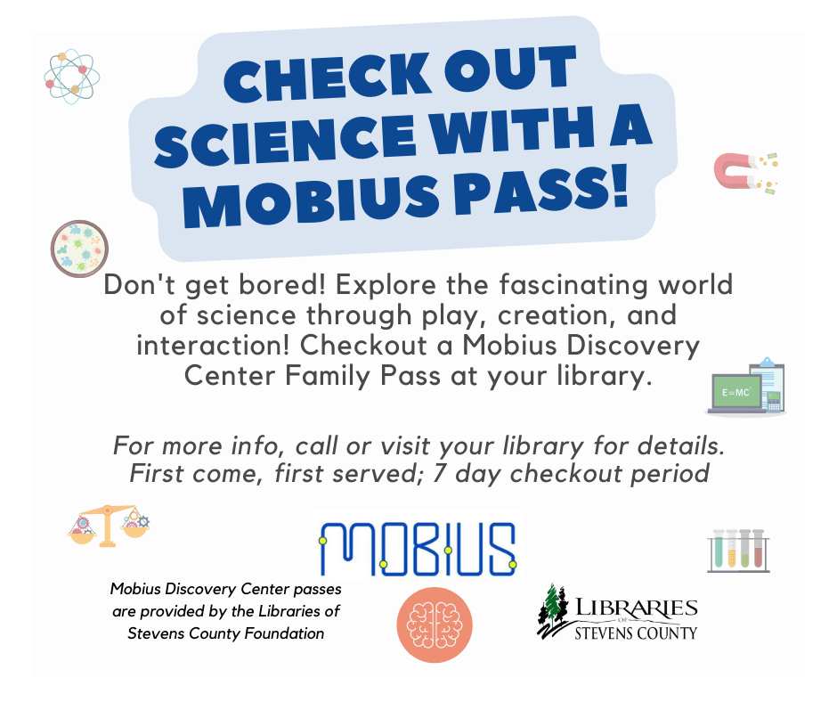 Don’t forget to pick up a Mobius Discovery Center pass and head into Spokane for a fun, science-filled day!