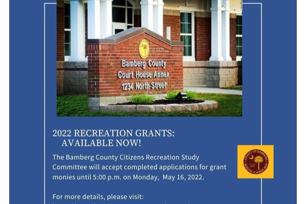 2022 Bamberg County Recreation Grant Application Deadline Extended To May 16