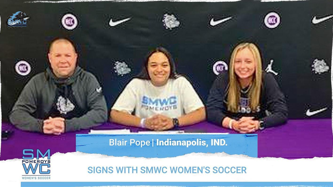 Blair Pope signs with SMWC women’s soccer