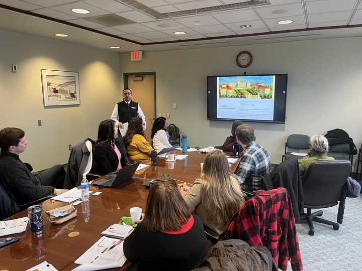 Kyle Kopko, Director of the Center for Rural Pennsylvania presenting to the Leadership Somerset County class at the Local Government session