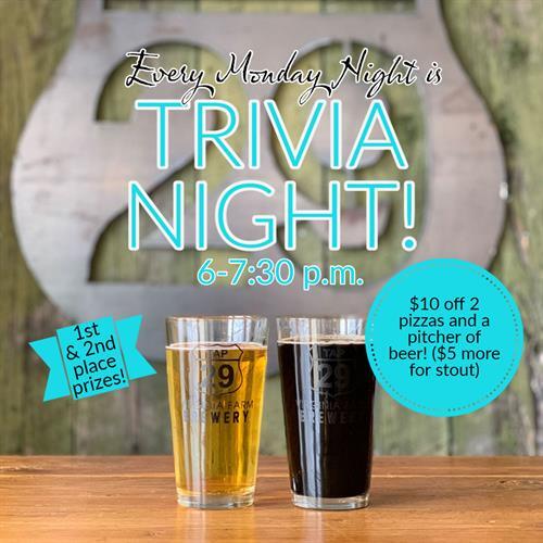 Trivia Night, at Main Channel Brewing Company on Feb. 21