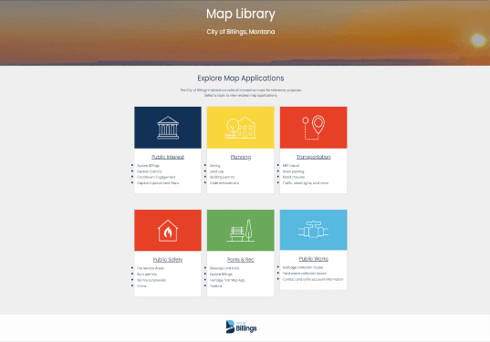 City of Billings launches NEW Map Library with Improved Functionality and Ease of Navigation