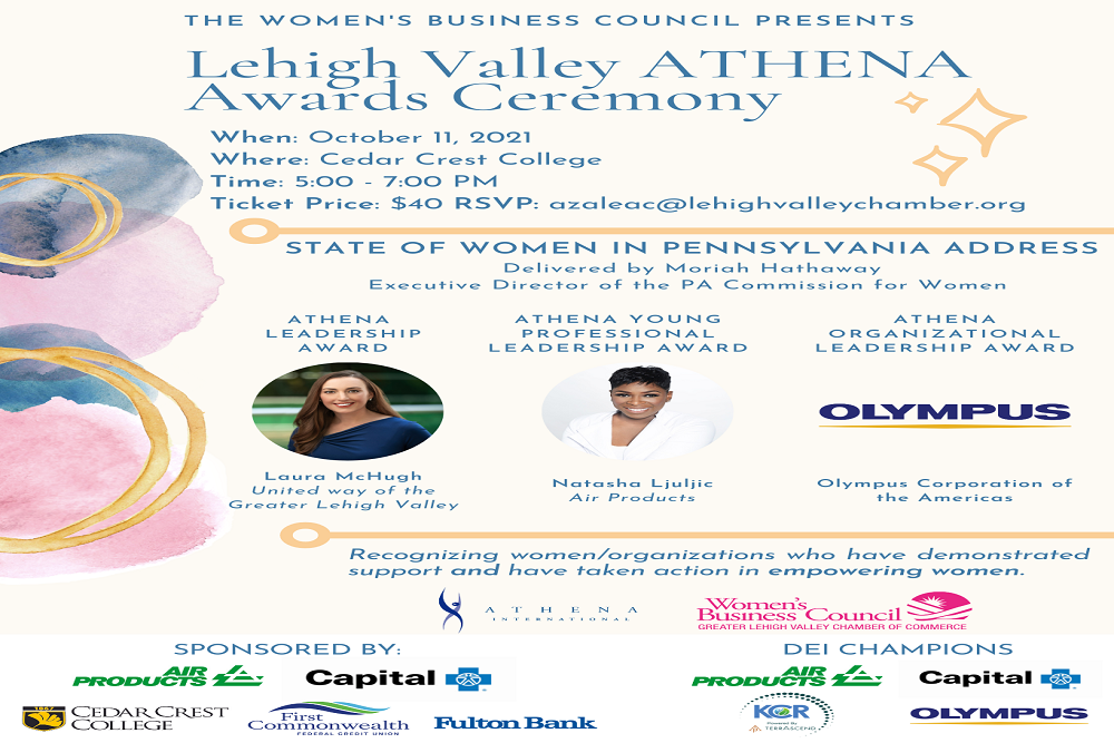 Lehigh Valley Athena Awards Presented by the Women’s Business Council on October 11