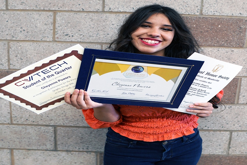 Canadian Valley Technology Center Cheyenne Powers Received a 0 for a Third-Place Finish in The Oklahoma Association of Minorities in Career and Technology Education (OAMCTE) Essay Contest
