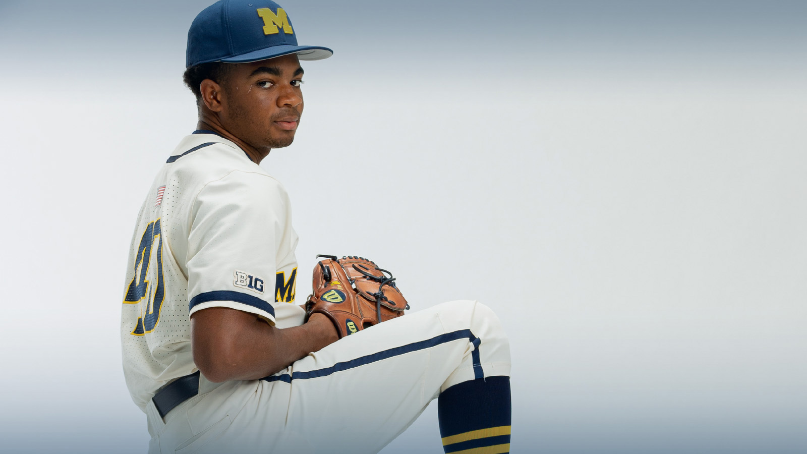 Angelo Smith, a pitcher for the University of Michigan Wolverines baseball team, hopes to inspire others through his example.