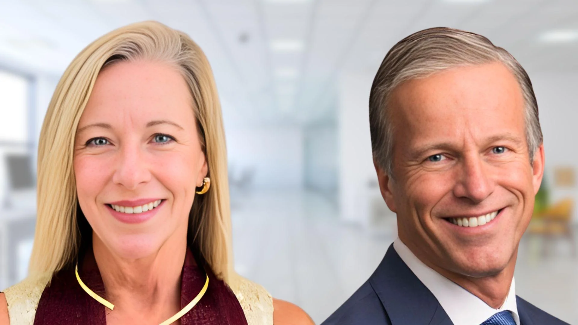 Diane Van Parys, Republican Women of SWFL Federated Member (left), Senate Majority Leader John Thune (right)