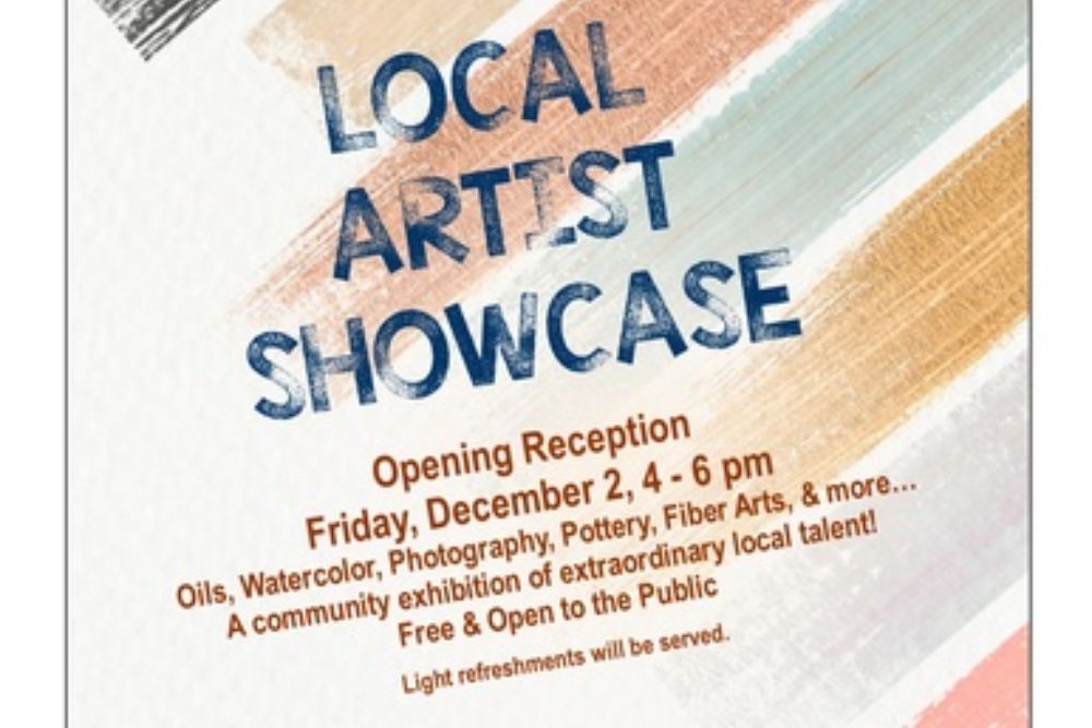 Local Artist Showcase exhibit at PCA on December 21