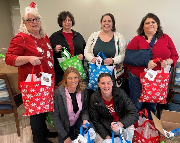 Donated gift bags to residents of Terra Bella Retirement Community