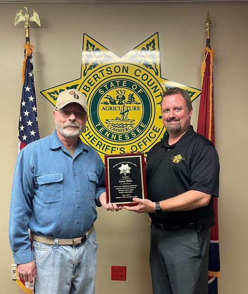 Robertson County Sheriff’s Office Congratulations to SRO Deputy James “Jim” Miller on his retirement