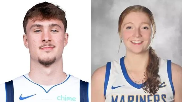 Who are the former high school athletes from Maine Highlands area competing during the week of Monday, Feb. 9?