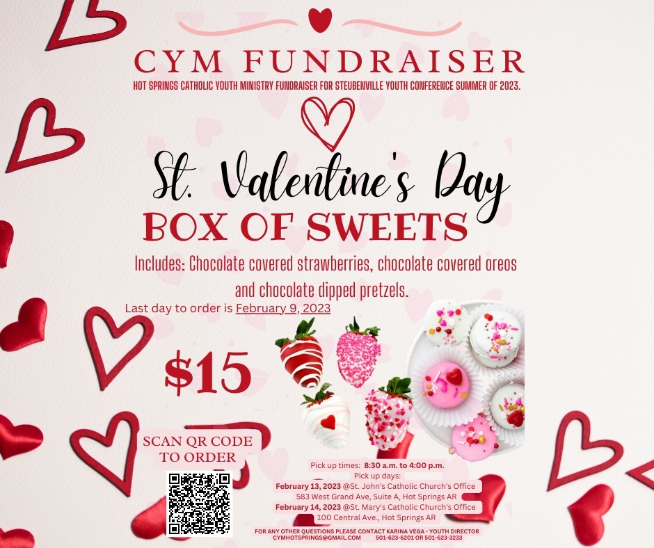 Catholic Youth Ministry fundraiser for Saint Valentine’s Day
