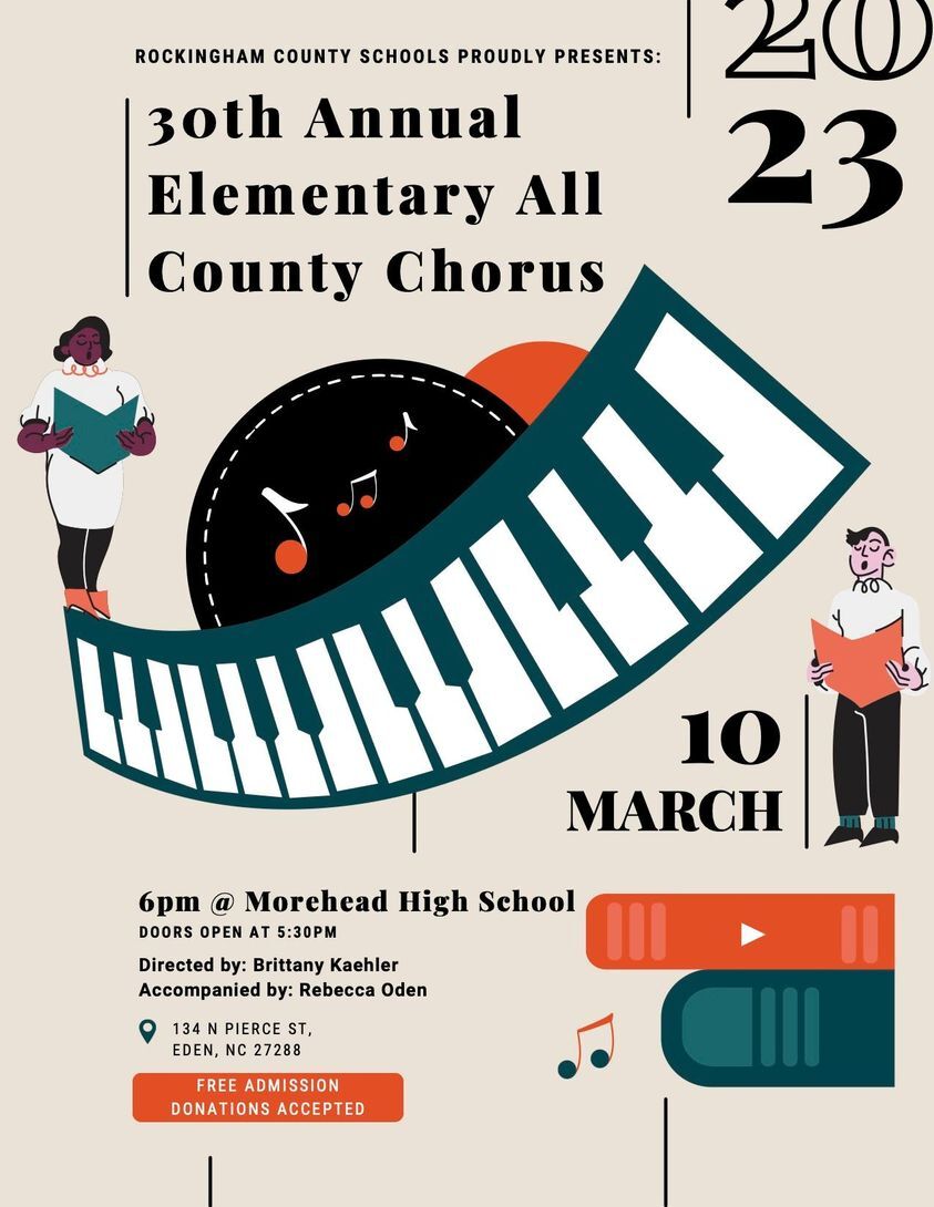 ROCKINGHAM COUNTY SCHOOLS: 30th annual Elementary All County Chorus at Morehead High School on March 10th, 2023 ROCKINGHAM COUNTY SCHOOLS: 30th annual Elementary All County Chorus at Morehead High School on March 10th, 2023