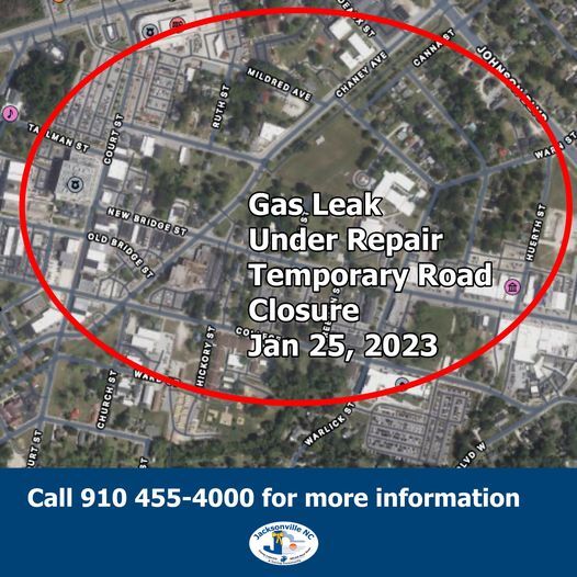 CITY OF JACKSONVILLE: Gas Leak In Downtown