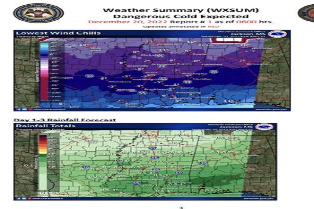 George County MS Emergency Management – Dangerous Cold Expected