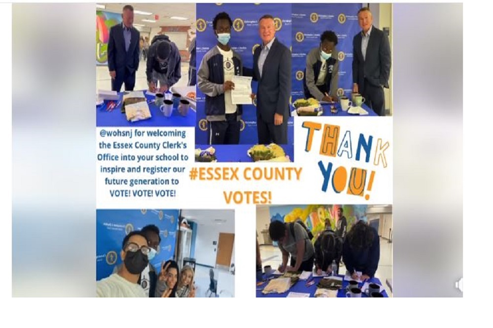 Essex County Clerk’s Office to visit your school and register students to VOTE
