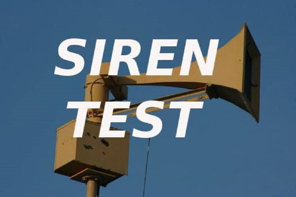 Testing Weather Sirens on Apr 3 Testing Weather Sirens on Apr 3