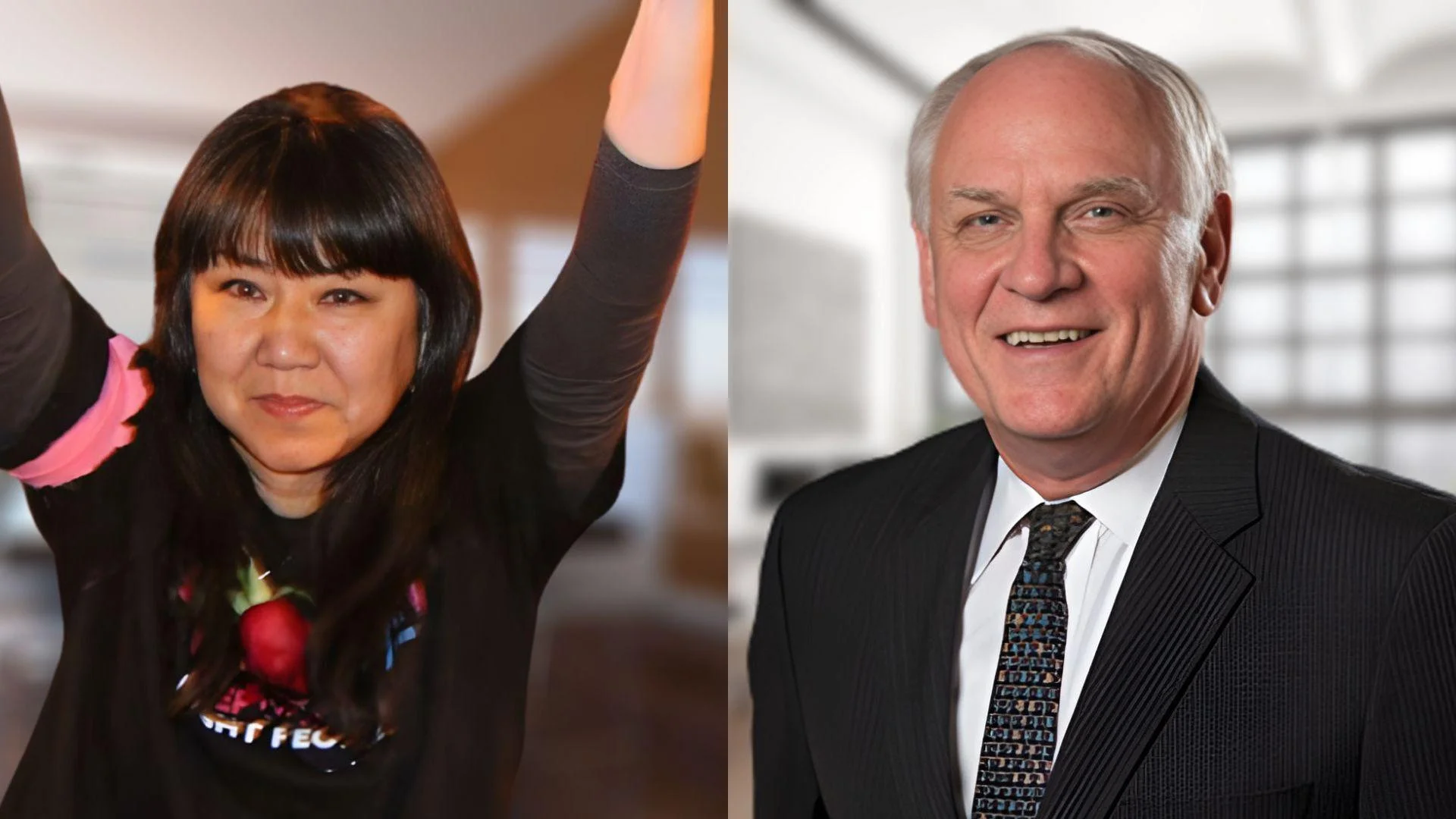 Susan Minato, Co-President, Unite HERE! Local 11 (L), David Cotton, CEO, Flying Food Group (R) - UNITE HERE Local 11 & Flying Food Group