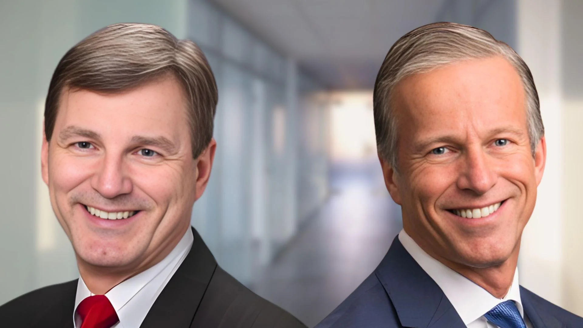 James K. Womack, NC Election Integrity Team President Womack (left), Senate Majority Leader John Thune (right)