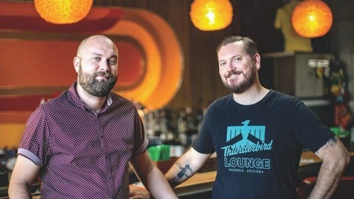 Jacob Wiedmann and Jeremiah Gratza Co-owners of Thunderbird Lounge Jacob Wiedmann and Jeremiah Gratza Co-owners of Thunderbird Lounge