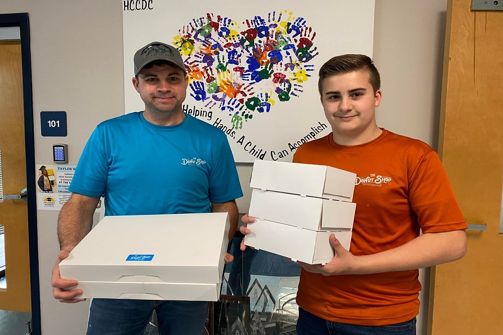 Harrison County School District MS – Big Thanks to Mr. Jason Tyson and His Son From the Donut Shop-Gulfport
