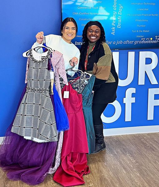 Future School graduate Yami donated dresses for Masquerade Ball Homecoming Dance