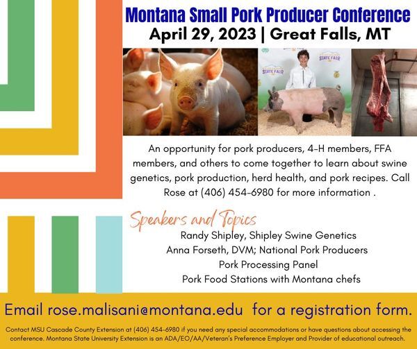 First Annual “Montana Small Pork Producer Conference”