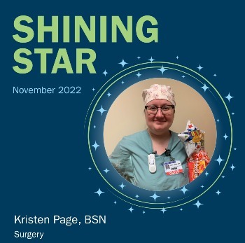 Kristen Page — November Shining Star for Pella Regional Kristen Page — November Shining Star for Pella Regional
