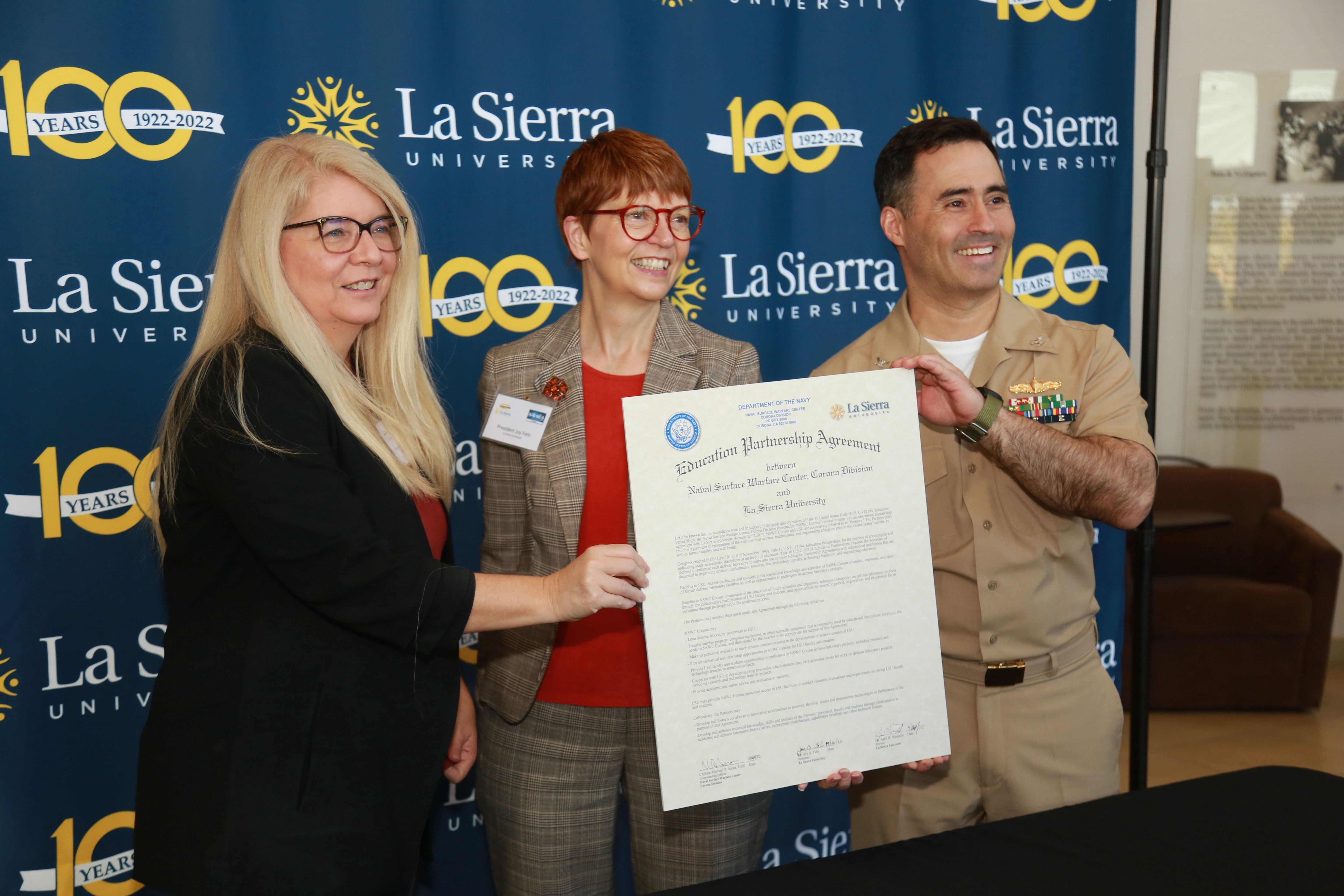 La Sierra University, U.S. Navy Sign Educational Partnership Agreement