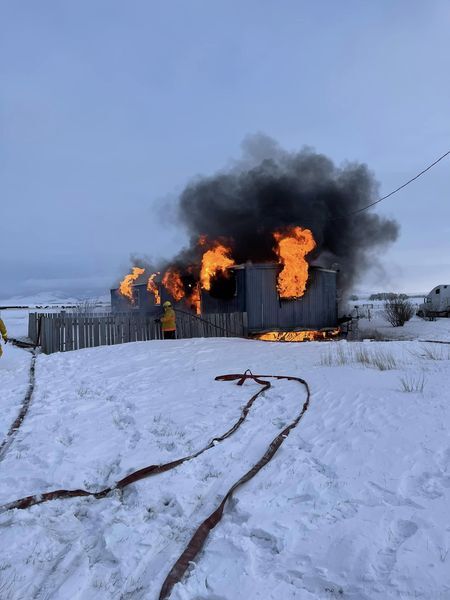 Fire Were Paged to a Report of a Trailer House on Fire West of White Sulphur